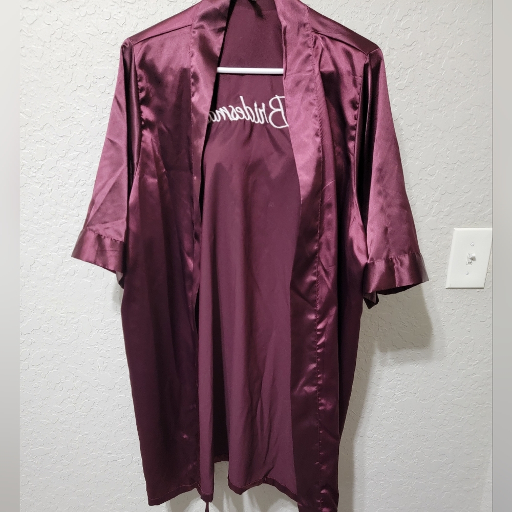 Purple bridesmaid robe